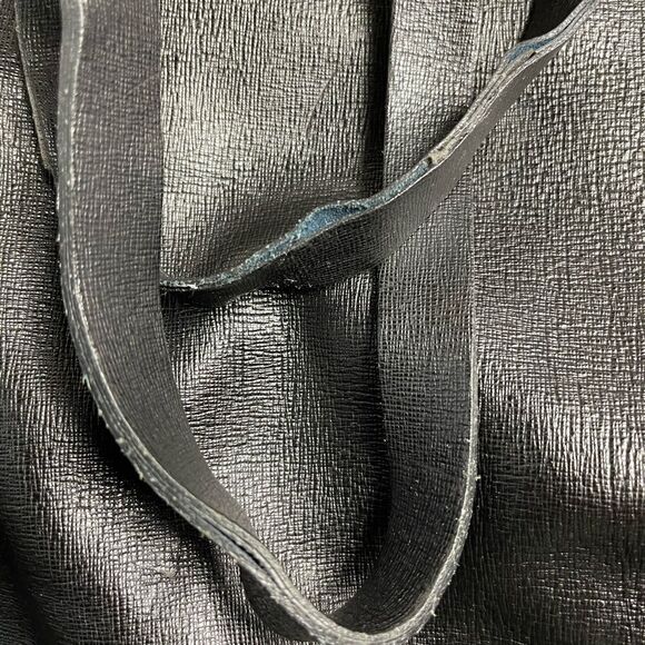 Pulicati made in Italy leather black extra large tote silver tone accent. - Picture 12 of 12